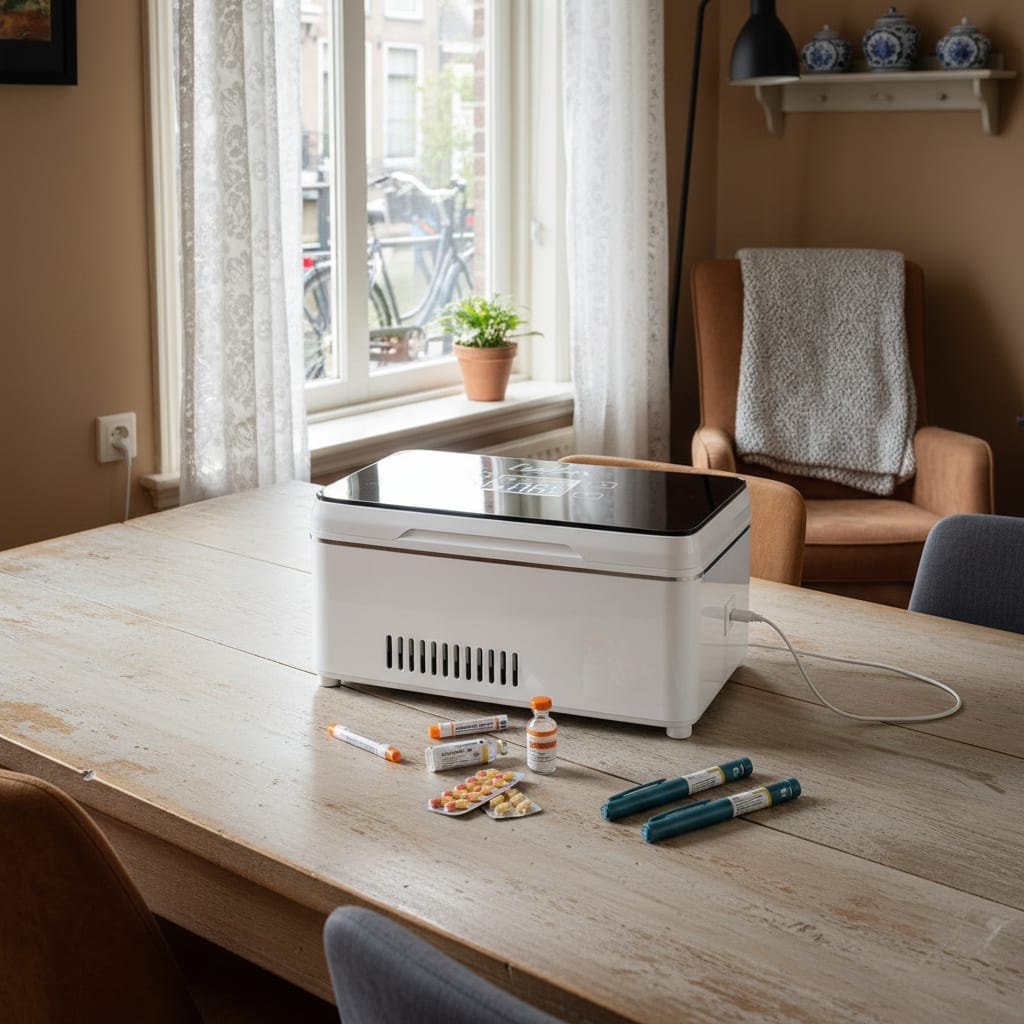 Medicijnkoeler One, draagbare insulinekoelbox met USB-oplading